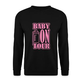 Baby on Tour - Unisex Sweatshirt - black - Front - Alina (178cm) & Michal (187cm)