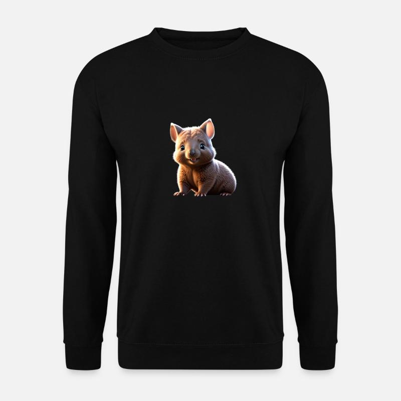Tiny Wombat/ Kleiner Wombat - Unisex Pullover - Schwarz