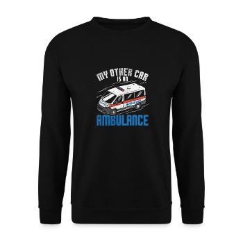 My Other Car Is An Ambulance - Unisex Pullover - Schwarz - Vorne - Alina (178cm) & Michal (187cm)