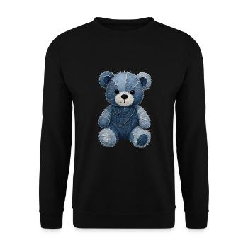 Jeans Teddy - Unisex Sweatshirt - black - Front - Alina (178cm) & Michal (187cm)