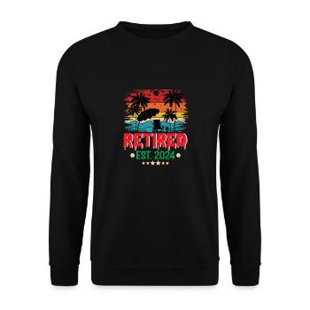 Retired 2024 - Unisex Sweatshirt - black - Front - Alina (178cm) & Michal (187cm)