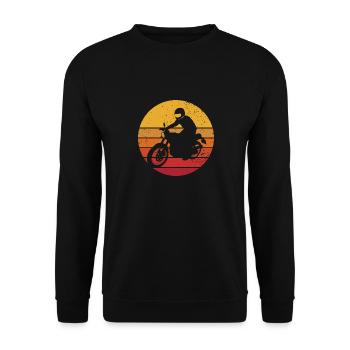 Motard Motard Motard Vintage - Sweat-shirt Unisexe - noir - Devant - Alina (178cm) & Michal (187cm)