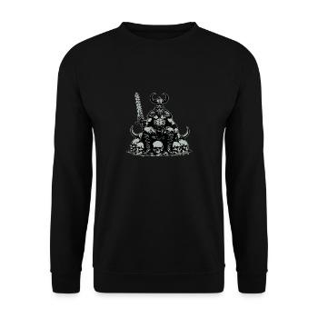Vikings avec des épées et de nombreux crânes - Sweat-shirt Unisexe - noir - Devant - Alina (178cm) & Michal (187cm)