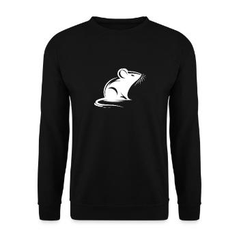 Style de tatouage de dessin de souris - Sweat-shirt Unisexe - noir - Devant - Alina (178cm) & Michal (187cm)
