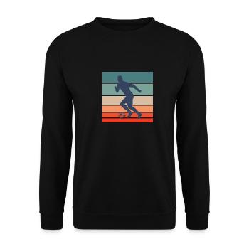 Fußball Fußballer - Unisex Pullover - Schwarz - Vorne - Alina (178cm) & Michal (187cm)