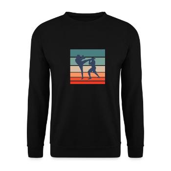 kickboxer kickboxen - Unisex Pullover - Schwarz - Vorne - Alina (178cm) & Michal (187cm)