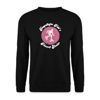 Tempelhofer Feld Skater - Unisex Pullover - Schwarz - Vorne - Alina (178cm) & Michal (187cm)