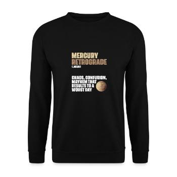Funny Mercury Retrograde Definition For Astrology - Unisex Sweatshirt - black - Front - Alina (178cm) & Michal (187cm)