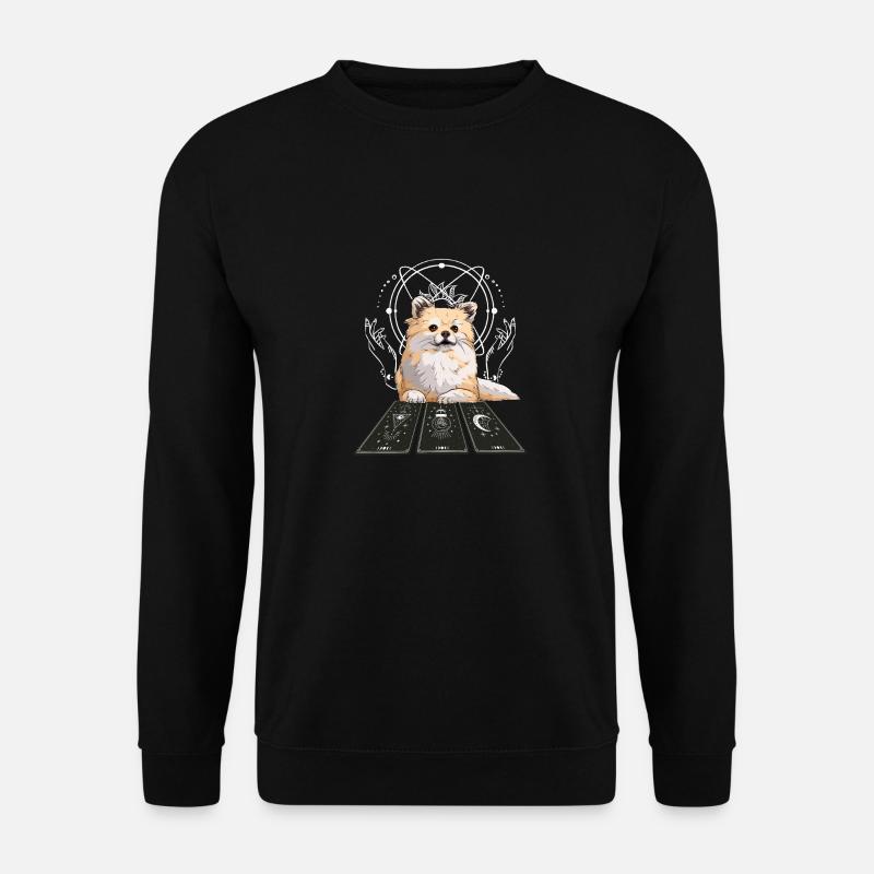 Corgi Tarot Card Reader Cool Tarot Cartomancy - Unisex Pullover - Schwarz