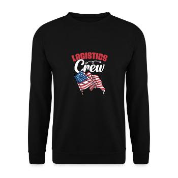 Équipe logistique géniale Un humour logisticien - Sweat-shirt Unisexe - noir - Devant - Alina (178cm) & Michal (187cm)
