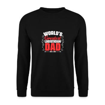 World's Greatest Awesome Logistician Dad A - Unisex Sweatshirt - black - Front - Alina (178cm) & Michal (187cm)