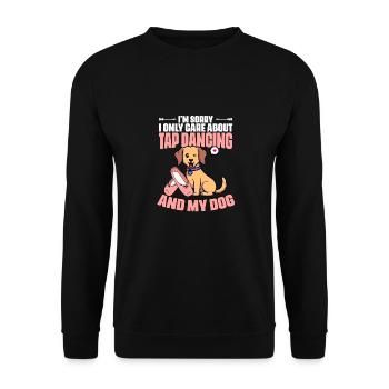 Je suis désolé drôle chien de claquettes pour une danse à claquettes - Sweat-shirt Unisexe - noir - Devant - Alina (178cm) & Michal (187cm)
