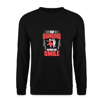 Awesome Tap Dancing Makes Me Smile For Tap Dance - Unisex Sweatshirt - black - Front - Alina (178cm) & Michal (187cm)