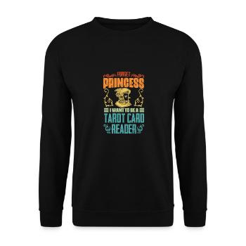 Oubliez la carte de tarot vintage de la princesse lisant un - Sweat-shirt Unisexe - noir - Devant - Alina (178cm) & Michal (187cm)