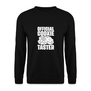 Bouton de cookie officiel Vintage pour le cookie - Sweat-shirt Unisexe - noir - Devant - Alina (178cm) & Michal (187cm)