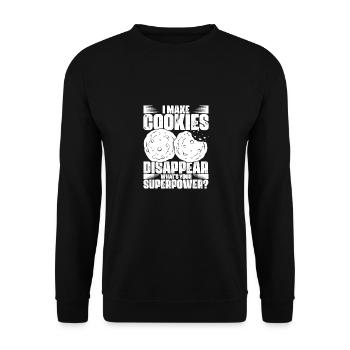 Drôle de superpuissance mangeuse de biscuits pour un amateur de biscuits - Sweat-shirt Unisexe - noir - Devant - Alina (178cm) & Michal (187cm)