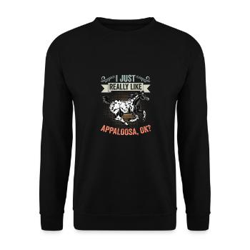 J’aime vraiment le cheval Retro Appaloosa et - Sweat-shirt Unisexe - noir - Devant - Alina (178cm) & Michal (187cm)