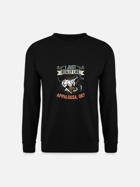I Just Really Like Retro Appaloosa Horse An - Unisex Pullover - Schwarz