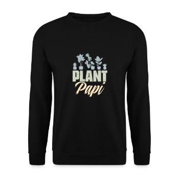 Rétro Plante Papi Plantes Jardinage Un Papa Jardinier - Sweat-shirt Unisexe - noir - Devant - Alina (178cm) & Michal (187cm)
