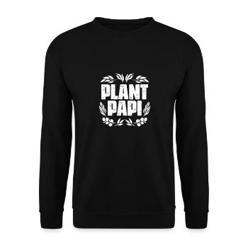 Cool Plant Papi Jardinage Plantes pour une plante - Sweat-shirt Unisexe - noir - Devant - Alina (178cm) & Michal (187cm)