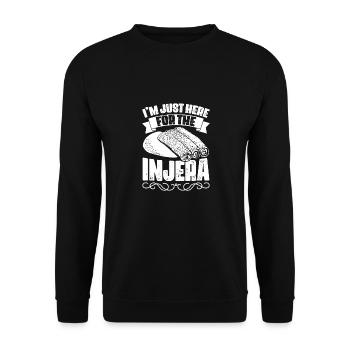 Awesome I'm Just Here For The Injera For Ethiopian - Unisex Pullover - Schwarz - Vorne - Alina (178cm) & Michal (187cm)