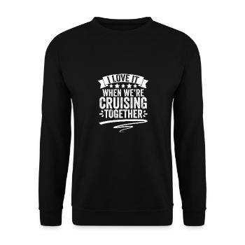 J’adore quand nous naviguions ensemble génial - Sweat-shirt Unisexe - noir - Devant - Alina (178cm) & Michal (187cm)