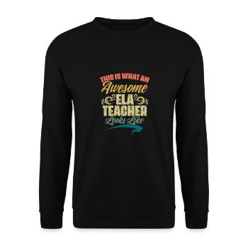 Voici à quoi ressemble un enseignant ELA génial - Sweat-shirt Unisexe - noir - Devant - Alina (178cm) & Michal (187cm)