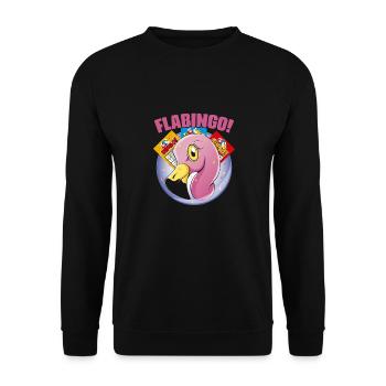 Drôle de Flabingo Flamingo Bingo Bingo Pour Un Joueur de Bingo - Sweat-shirt Unisexe - noir - Devant - Alina (178cm) & Michal (187cm)