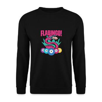 Cool Flamingo Bingo Flamingo Pour les joueurs de Bingo - Sweat-shirt Unisexe - noir - Devant - Alina (178cm) & Michal (187cm)