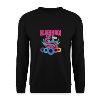 Vintage Flamingo Bingo Flamingo Pour Un Roi du Bingo - Sweat-shirt Unisexe - noir - Devant - Alina (178cm) & Michal (187cm)