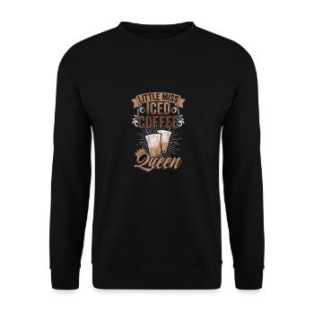 Funny Little Miss Iced Coffee Queem For An Iced - Unisex Pullover - Schwarz - Vorne - Alina (178cm) & Michal (187cm)