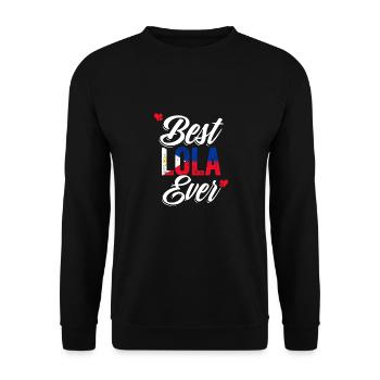 Meilleure Lola jamais géniale Pinoy Love pour Philippine - Sweat-shirt Unisexe - noir - Devant - Alina (178cm) & Michal (187cm)