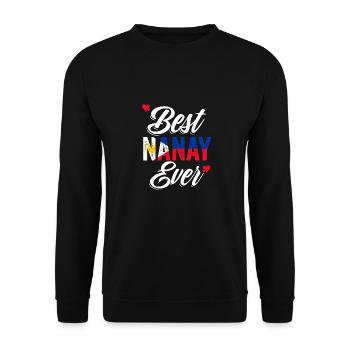 Génial meilleur Nanay Jamais Philippine Love For A - Sweat-shirt Unisexe - noir - Devant - Alina (178cm) & Michal (187cm)