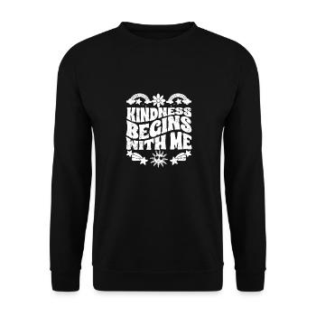 La gentillesse commence avec moi Autisme inspirant - Sweat-shirt Unisexe - noir - Devant - Alina (178cm) & Michal (187cm)