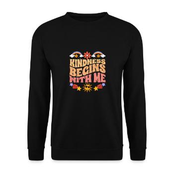 La gentillesse commence avec moi Autisme motivationnel - Sweat-shirt Unisexe - noir - Devant - Alina (178cm) & Michal (187cm)