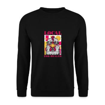 Awesome Local Egg Dealer Chicken Farming Chicken - Unisex Sweatshirt - black - Front - Alina (178cm) & Michal (187cm)
