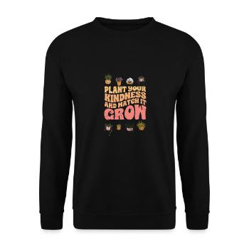 Vintage Plantez votre gentillesse et regardez-la grandir - Sweat-shirt Unisexe - noir - Devant - Alina (178cm) & Michal (187cm)