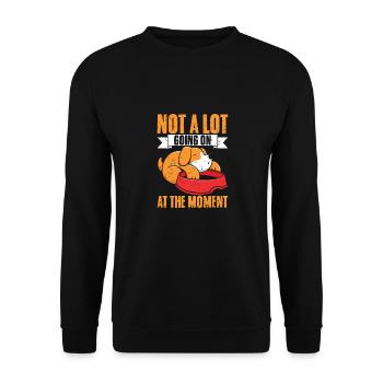 Sleeping Dog Not A Lot Going On At The Moment A - Unisex Sweatshirt - black - Front - Alina (178cm) & Michal (187cm)