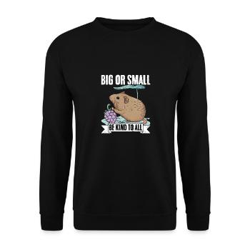 Be Kind To All Big Or Small Animals Awesome - Unisex Sweatshirt - black - Front - Alina (178cm) & Michal (187cm)