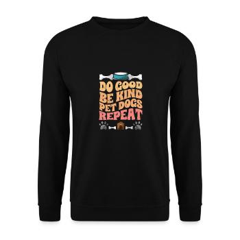 Retro Do Good Be Kind Un défenseur des droits des animaux - Sweat-shirt Unisexe - noir - Devant - Alina (178cm) & Michal (187cm)