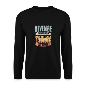 Vintage Revenge Sounds Mean For Socially Awkward - Unisex Pullover - Schwarz - Vorne - Alina (178cm) & Michal (187cm)