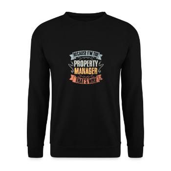 Gestion immobilière géniale parce que je suis le - Sweat-shirt Unisexe - noir - Devant - Alina (178cm) & Michal (187cm)