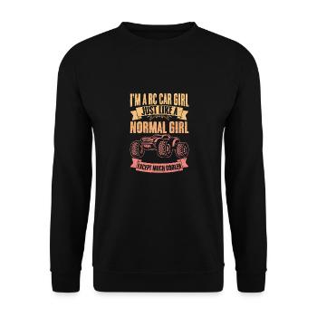 Retro RC Car Girl Remote Control Car Racing For RC - Unisex Pullover - Schwarz - Vorne - Alina (178cm) & Michal (187cm)