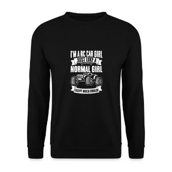 Awesome RC Car Girl Remote Control Car Racing RC - Unisex Pullover - Schwarz - Vorne - Alina (178cm) & Michal (187cm)