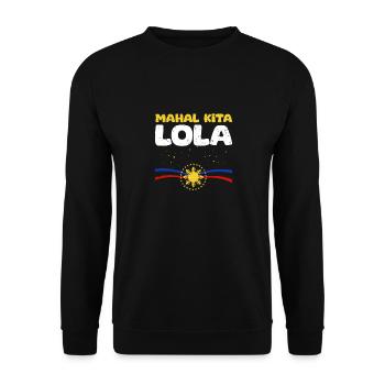 Mahal Kita Lola I Love You Grandma Philippines - Unisex Sweatshirt - black - Front - Alina (178cm) & Michal (187cm)