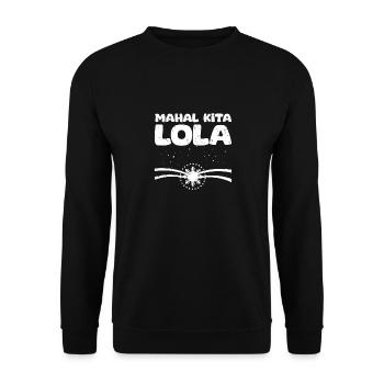 Mahal Kita Lola Awesome I Love You Grandma - Unisex Sweatshirt - black - Front - Alina (178cm) & Michal (187cm)
