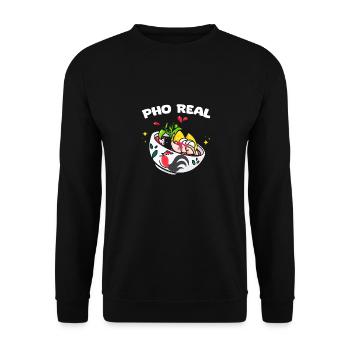 Pho Real Funny Pho Pun Pho Noodle For A Vietnamese - Unisex Sweatshirt - black - Front - Alina (178cm) & Michal (187cm)