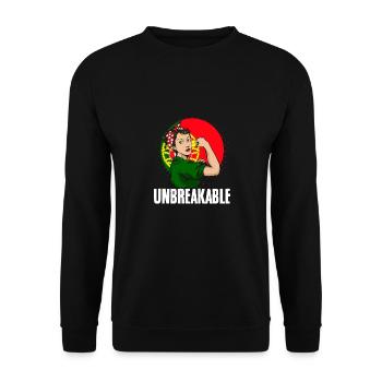 Cool Portuguese Woman Unbreakable Portugal - Unisex Sweatshirt - black - Front - Alina (178cm) & Michal (187cm)
