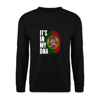 Awesome Portugal Fingerprint It's In My DNA - Unisex Pullover - Schwarz - Vorne - Alina (178cm) & Michal (187cm)