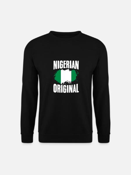 Awesome Nigerian Original Nigeria Flag For - Unisex Pullover - Schwarz